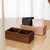WAIT FLY Wooden Sugar Packet Holder Tea Bag Organizer 2 Chamber Sugar Caddy Dispenser for Kitchen-Dark Brown