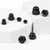 3/8-16 Acorn Cap Nuts, 10 PCS Black Coating Acorn Dome Cap Nuts, Hex Drive, Stainless Steel 304
