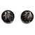 Lynlane 1 Pair Twisted Front Wheel Axle Nut Covers Conical Axle Nut Caps Compatible with Touring Softail, Sportster, Dyna Street Glide Road King Road Glide Electra Glide 2008 Up (Black)