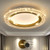 UOFUS 32W Gold LED Flush Mount Ceiling Light 15.7inch Modern Round Ceiling Light Fixture 3000K-6000K Super Bright Circle Ceiling Lamp for Bedroom Kitchen Bathroom Entryway Hallway Stairwell