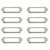 50 Pcs Label Holders Library File Drawer Tags Label Holder Metal Frame Name Card Frame for Drawer Cabinet (Silver)
