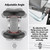 Blütezeit Rolling Gate 8'' Heavy-Duty Rubber Wheel Carrier 2pcs, Double-U Bolts Gate Rollers for Driveway Chain Link Fence Metal Tube Gates, Pack of 2