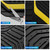 PIC AUTO Heavy Duty Rubber Floor Mats, Yellow Aluminum Film Car Mats Set, Front and Rear Car Mats with Anti-Slip Backing, All Weather Protection, Trim-to-Fit for Automotive SUV, Sedan, Van