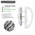 HILLMASTER Sliding Glass Door Handle with Mortise Lock and Key Cylinder,Patio Door Lock with Key Replacement Patio Door Handle Set Sliding Door Lock Fits 3-15/16" Screw Hole Spacing,Reversible Design