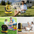 RUNTOP 45000mAh Large Battery Operated Fan, High Speed Oscillating Camping Fan with Remote,Quiet Adjustable Tilt Rechargeable Fans, Battery Powered fansfor Tent Home Office, Bedroom Travel (Yellow)