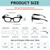 Magnifying Glasses with Light Rechargeable Reading Glasses Bright LED Readers with Lights Blue Light Blocking Lighted Magnifying Eyewear Hands Free Magnifier Eyeglasses for Close Work Reading+2.0