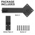 6'' Farm Flip Fence Gate Latch, Barn Door Latch, Door Latch Hardware for Wooden Fence, Shed Door, Outdoor Gate, Rustic Gate Lock, Black