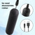 Kverg Handheld Electric Back Massager - Mini Waterproof&Rechargeable Handheld Deep Tissue Neck Black