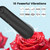 Kverg Handheld Electric Back Massager - Mini Waterproof&Rechargeable Handheld Deep Tissue Neck Black