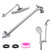 Happywins 12-Inch Shower Head Extension Arm, Adjustable Shower Extension Arm, Stainless Steel Shower Arm Extender, Compatible with G1/2 Universal Connector, Chrome