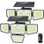 daphino 3000LM Solar Lights, Motion Sensor Outdoor Lights, 4-Head, 2 Pack