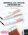 Mooqlizz Dual Voltage Curling Iron, Mini Travel Size Curling Iron for European, 1 1/4 Inch Ceramic Plates Hair Straightener with Adjustable Temperature, European Plug Included