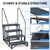 RV Steps with Handrail, 4 Step Hot Tub Steps with Non-Slip Mats