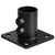 GBGS 2-3/8"Chain Link Fence Post Base,Round Floor Flange,Black,1 Pack