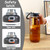 CHPINDAM 34oz tea bottle with infuser - Large Capacity Glass Water Bottle, With Time Mark, Stainless Steel Tea Strainer,Sleeve, BPA Free,For hot or cold drinks, coffee, tea and water