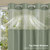 eachope No Hook Check Waffle Shower Curtain Set, SageGreen, 71 x 74 Inch