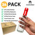 nicebottles Hot Sauce Bottles with Red Caps & Shrink Bands, 5 Oz - 24 Pack
