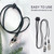 UPSTORE 3PCS Black 35.4'' Adjustable Elderly/Adult/Baby/Toddler Napkin Fixing Clip Dental Bib Clasp Holder Lanyard Neck Strap for Towel Apron Blanket Travel Outdoor Must-haves