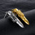 Rockyu Ashes Necklace for Men Gold Plated Stainless Steel Bullet Pendant Engraved Scorpion King for Human Ashes Cremation Jewelry Memorial Keepsake Chain 22 Inch
