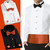 AMITER Men’s Cufflinks and Tuxedo Studs Set, Suitable for Black Suit White Shirts on Wedding, Anniversary, Birthday