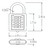 MIONI 10 Digit Push Button Combination Padlock, 5 Digit Locking Mechanism, Black