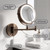 OVENTE 7" Wall Mounted Lighted Makeup Mirror, Antique Bronze MFW70ABZ1X10X