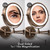 OVENTE 7" Wall Mounted Lighted Makeup Mirror, Antique Bronze MFW70ABZ1X10X