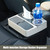 ATMOMO Beige Multi-function Storage Bucket Organizer Car Trash Can Cup Holder Tissue Box Car Interior Organizer