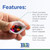 Squeezable Pocket Pill Case, Small Travel Pill Organizer by GMS