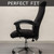 Melaluxe Office Chair Cover - Universal Stretch Desk Chair Cover, Computer Chair Slipcovers (Size: L) - Black