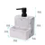 zccz Soap Dispenser with Sponge Holder, Marble Look Liquid Hand and Dish Soap Dispenser Pump Bottle and Sponge Holder 2 in 1 for Kitchen Sink Bathroom Counter Storage and Organization
