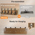 Dseap Coat Rack Wall Mounted - 5 Tri Hooks, Heavy Duty, Wooden Wall Coat Hanger Coat Hook for Clothes Hat Jacket Clothing, Natural & Black, 2 Packs