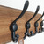Dseap Coat Rack Wall Mounted - 5 Tri Hooks, Heavy Duty, Wooden Wall Coat Hanger Coat Hook for Clothes Hat Jacket Clothing, Natural & Black, 2 Packs