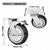 6 Inch Rubber Caster Wheels Heavy Duty Anti-Skid Swivel Casters 1653Lbs Silent Universal 360 Degree Rotation Ball Bearing Set of 4 (All Swivel,2 with Brake Lock, 2 Without)