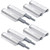 Jiayi Push Catch Metal Heavy Duty 4 Pack Double Push to Open Door Latch Touch Latches Kitchen Door Push Release Latch for Drawer Closure Door Catches Double Push Open Cabinet Hardware
