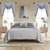 ELKCA Thick Chenille Window Curtains Valance for Living Room Silver Grey Waterfall Valance for Bedroom,Rod Pocket(W39inch, 1 Piece)