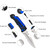 ALBATROSS Best 6-in-1 Survival Tactical Military Folding Pocket Knives with LED Light,Seatbelt Cutter,Glass Breaker,Magnesium Fire Starter,Bottle Opener;Multi-Function Emergency Tool(Blue-SA)