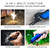 ALBATROSS Best 6-in-1 Survival Tactical Military Folding Pocket Knives with LED Light,Seatbelt Cutter,Glass Breaker,Magnesium Fire Starter,Bottle Opener;Multi-Function Emergency Tool(Blue-SA)
