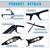 DuanMei 3 Pack Reading Glasses with Lights and Magnifier Reading Glasses with Lights in The Frame Bright Led Readers Magnifying Glass with Light for Men Women Led Readers Eyeglasses+3.0