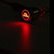 ESUPPORT Black Shell 12V Momentary Car Vehicle Red LED Light Push Button Stainless Steel Metal Switch Socket Plug Wire 19mm Fire Missiles