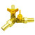 Metaland Brass 3 Way Shut-Off Valve, 5/16" Hose Barb Y Shaped Ball Valve