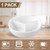 Cinf 3 Section Ceramic Cereal Bowl, Divided Bowl with Milk Compartment