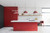 Micpolo 15.7" x 118" Thicken Red Wallpaper Red Contact Paper Solid Color Peel and Stick Wallpaper Matte Wallpapers for Cabinets Self Adhesive Wall Paper for Kitchen Countertops Wall