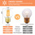 Leools Dimmable G16.5 LED Bulbs,6W E26 Edison LED Light Bulbs,Warm White 2700K,600lm,6W Equal 60 Watt,G50 Globe Light Bulb for Pendant Vintage LED Filament Edison Candle Bulb with Decorative, 6Pack.