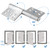 Bonsicoky 5 Inch Heavy Duty Lift Off Hinges, 304 Stainless Steel Detachable Door Hinge with 10 Mounting Countersunk Holes, Lift Off Hinges for Window Cabinet Door, Set of 4