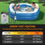 2000W Pool Heater for Inflatable Above Ground Swimming Pool, Immersion Water Heater for Bathtub with Thermostat, Submersible Electric Water Heater, Portable Bucket Heater with 304 Guard (Black)