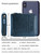 Mens Zipper Wallet Leather Card Holder RFID Blocking Zip Bifold blue778