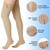 Sosation Thigh High Zipper Compression Socks Women, Beige, X-Large