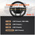 GIANT PANDA Car Steering Wheel Cover for Ford F150 F250 F350 Expedition 15.5-16 inches - Orange