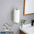Gewtur Single Hand Operable Paper Towel Holder Under Cabinet with Damping Effect, Self Adhesive Paper Towel Roll Holder Wall Mounted for Kitchen Bathroom, SUS304 Stainless Steel Brushed Nickel